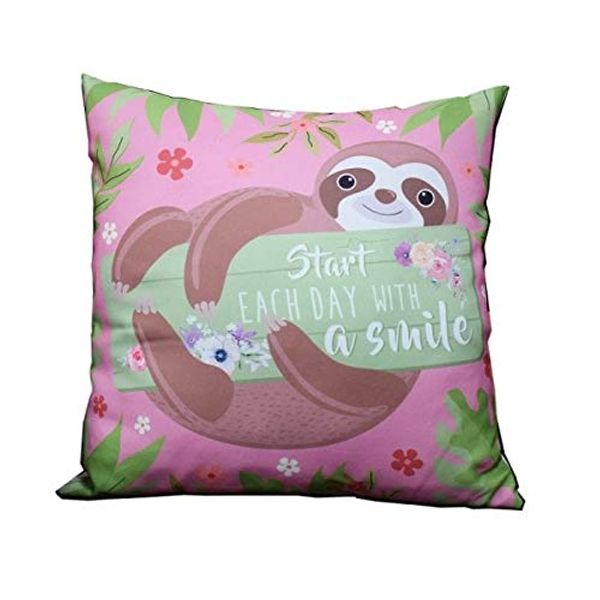 Xpressions Sloth Cushion - Start Each Day With A Smile
