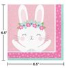 Creative Converting 336052 Bunny Party Napkins, 6.5", Multicolor