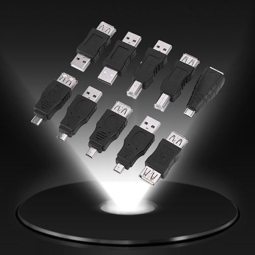 Sunicon USB Adapter Kit, 40Pack Plug and Play Angled Mini Micro Type B Male Female Converters Connectors Type C Female to Micro USB Male Adapter for USB 2.0 Adapters