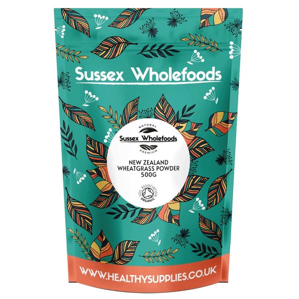 Sussex Wholefoods Organic New Zealand Wheatgrass Powder, 500g