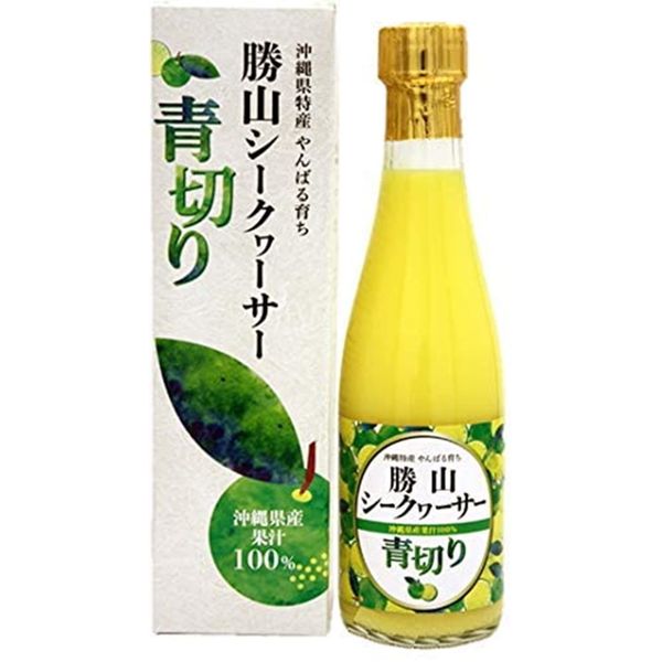 100% Okinawa Prefecture Fruit Juice, Katsuyama Shikuwasa Green Slice, 10.1 fl oz (300 ml)