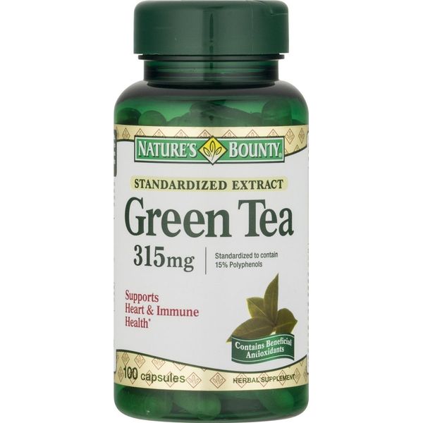 Nature's Bounty Green Tea Extract, 315mg, 100 Capsules