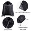 KUUQA 12Pcs Drawstring Backpack Bags Bulk with Zipper Pocket and Headphone Hole
