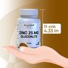 Zinc 25mg Supplement – Immune Support & Antioxidant Defense – 60 Tablets