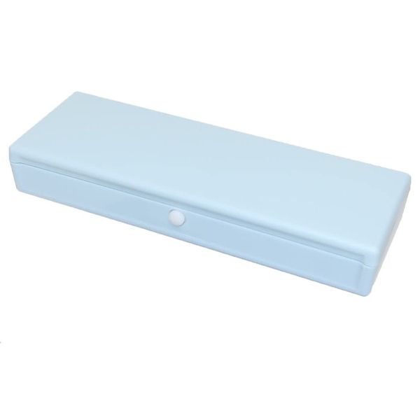 Pencil Case: Simple Plastic Pen Case, Blue