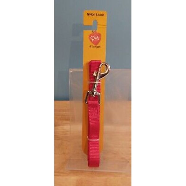 Red 4' Nylon Dog Leash Pet Central New