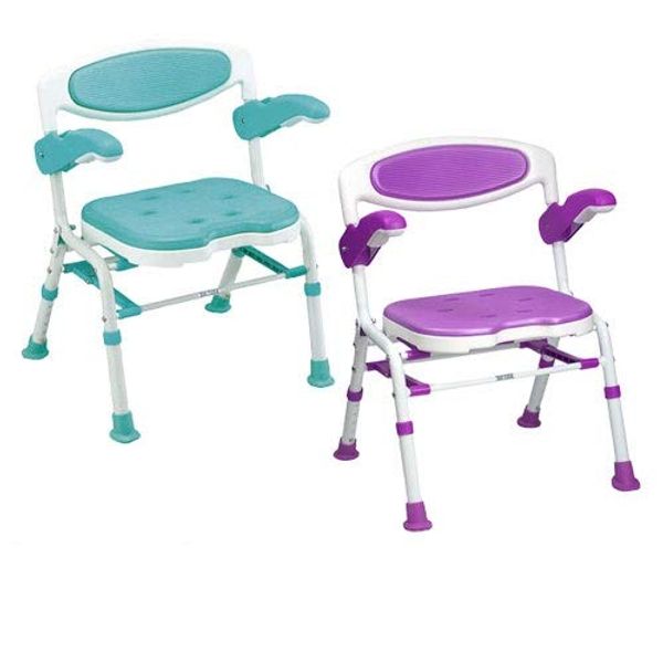 SHIMA 7250 Folding Shower Chair Rakuyu Bath DX Purple