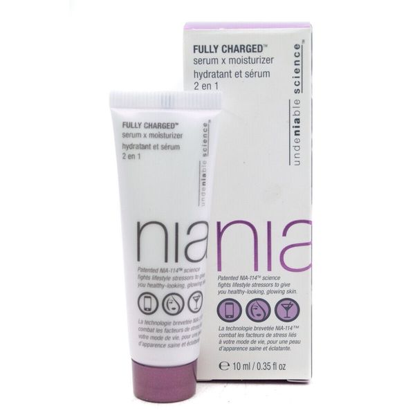 nia FULLY CHARGED 2-in-1 Serum and Moisturizer .35 fl oz