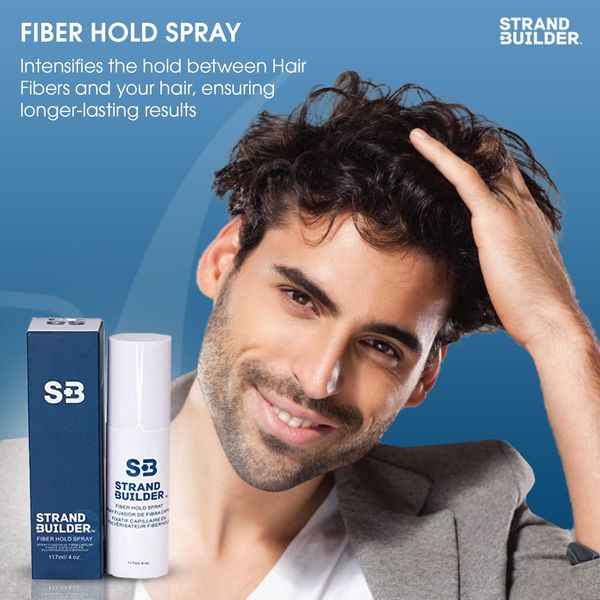 Strand Builder Fiber Hold Spray for Hair Filler, Finishing Holding Spray for Hair Fibers, 4 Oz Bottle