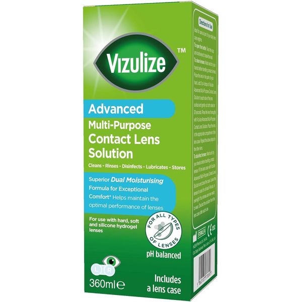 Vizulize Dual Moisurising All in One Contact Lens Solution 360ml