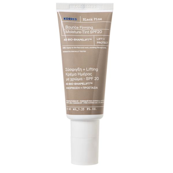 KORRES BLACK PINE 4D BioShapeLift™ Firming Moisturiser Tinted SPF20 Vegan 40ml