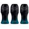 Three Black Suede Roll On Antiperspirant Deodorant For Him 50 ml