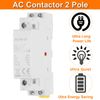 sourcing map AC Contactor 20A 2 Pole 2NO 230V Load and Lighting Circuit Control DIN Rail Mount