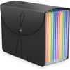 Vanulee Expanding Box File Organiser with 13 Pockets, Concertina A4 Document Folder, Coloured