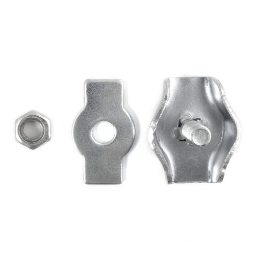 10 pcs galvanised steel simplex wire rope clip 4mm