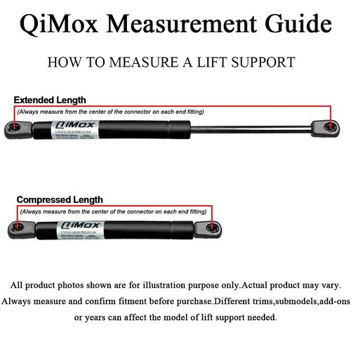 Qty (2) SE180P30 18 inch 30LB/133N Gas Strut Shocks Spring Lift Supports for Leer Camper Shell Window, Snugtop Truck Topper Door, RV Cabinet Door, Tool Box Lid, Boat Storage, and Toy Toolbox Cover
