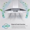 30in Wall Mounted Range Hood 450CFM Kitchen Vent 3-Speed Touch Control New