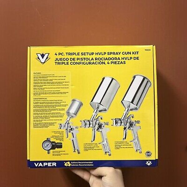 Titan 19220 Vaper 4pc Triple Set Up HVLP Paint Spray Gun Set