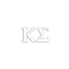 Rage Paints Officially Licensed Kappa Sigma 6" x 3" Window Decal - White