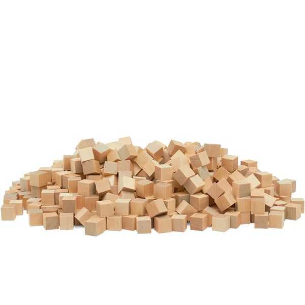 Unfinished Wooden Blocks 1/2 inch, Pack of 100 Small Wood Cubes for Crafts and DIY Home Decor, by Woodpeckers