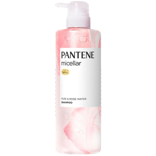 Pantene Micellar Pantene Micellar Non-Silicone Shampoo, Pure & Rose Water, Pump, 16.9 fl oz (500 ml) (x 1)