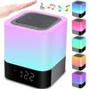 Gallstep Night Lights Bluetooth Speaker, Alarm Clock Bluetooth Speaker Touch Sensor Bedside Lamp Dimmable Multi-Color Changing Bedside Lamp, MP3 Player, Wireless Speaker with Lights