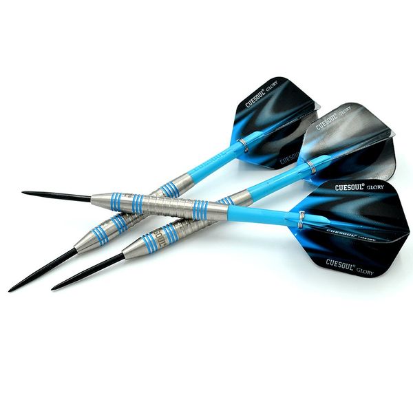 CUESOUL Glory 85% Tungsten 22g Steel Tip Dart Set-Blue line colored