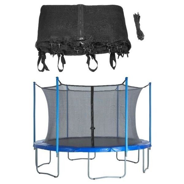 Upper Bounce 13' Trampoline Enclosure Net 8 Poles/4 Arches UBNET-13-8-IS