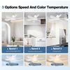 Socket Ceiling Fans with Lights and Remote- Socket Fan light with Dimmable Led