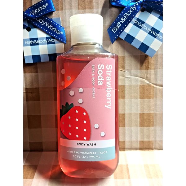 BATH & BODY WORKS STRAWBERRY SODA BODY WASH w/PRO-VITAMIN B5 10fl/295 ml NEW