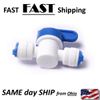 1/4" Ball Valve Inline Tap Quick Connect Push Fit RO Water Reverse Osmosis