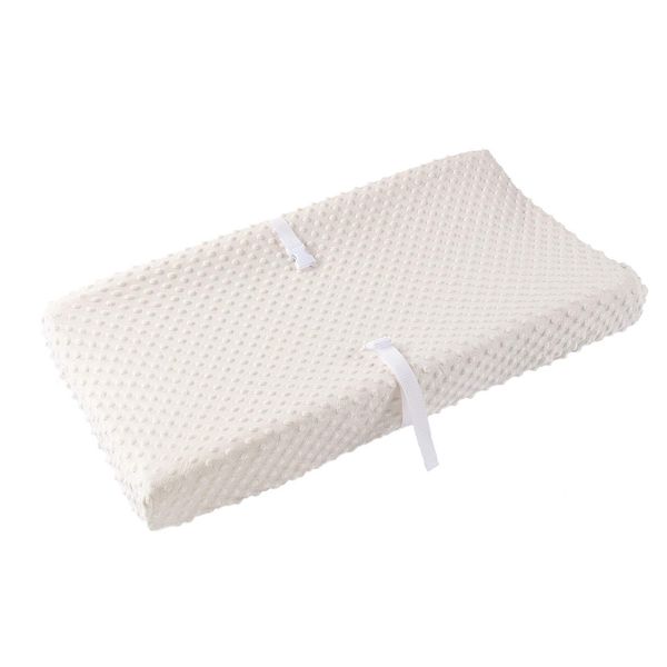 Baby Changing Pad Cover, Super Soft Minky Dot Diaper Changing Table Covers for Baby Girls and Boys, Ultra Comfortable, Safe for Babies, Fit 32"/34'' x 16" Pad (Beige)