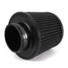 3" 76mm Dry Air Filter Cold Air Intake Cone Replacement High Flow Inlet BLACK
