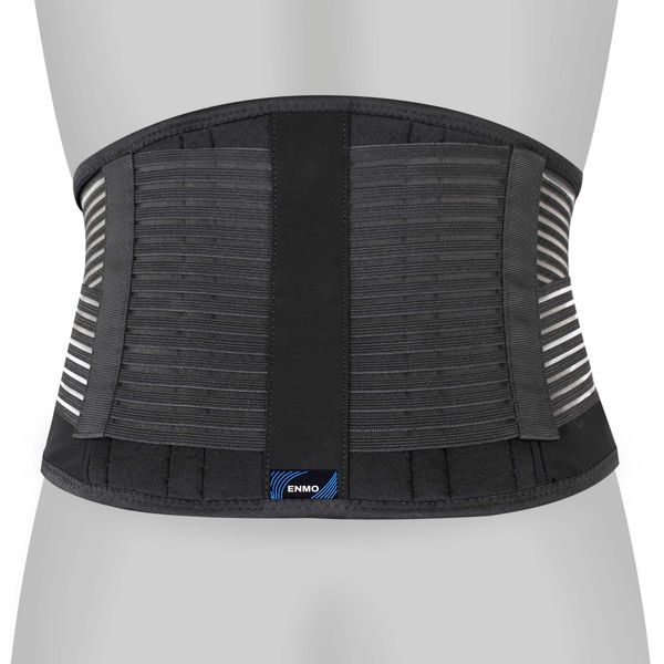 Enmo Max Back Support - M/L, Back Support Belt, Back Prace, Lower back Support, Lumbar Support Belt, Back Braces For Lower Back Pain, Siatica Pain Relief, For Men And Women