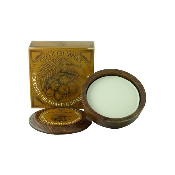 Geo F Trumper Wooden Shave Bowl - Coconut (Sensitive/Dry Skin)