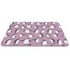 Purple Penguins Winter Scene Print Pattern PC Computer Rectangle Mouse Mat Pad