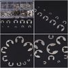 Akozon E-Clip 200pcs Stainless Steel E-Ring Circlip Assortment M1.5-M10 Locking Washers