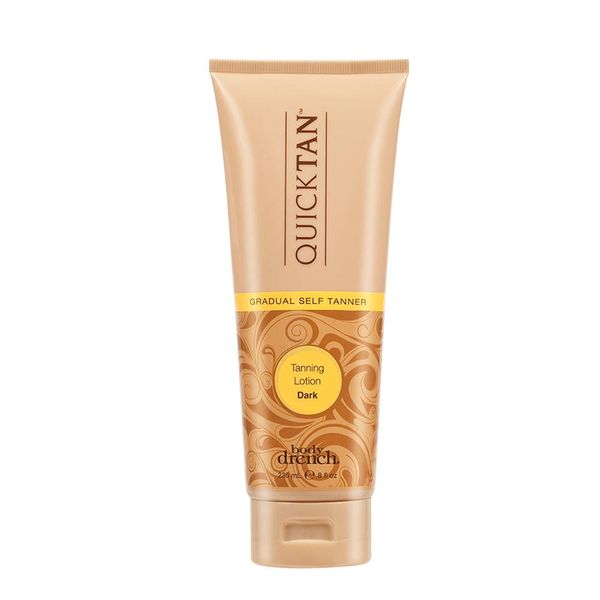Body Drench Quick Tan Gradual Tanning/Bronzing Lotion | Self Tan, Sunless Tanner Solution for Mess Free Coverage | Dark, 8 Fl Oz