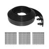 NEW Durable Landscape Edging Kit Tall Wall 60x2.5" Black Plastic No-Dig Flexible