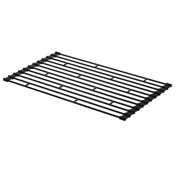 Yamazaki 7838 Folding Dish-Drying Rack, Small, Black, Approx. W 10.2 x D 16.5 x H 0.3 inches (26 x 42 x 0.8 cm)