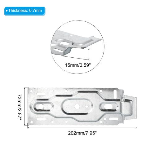 PATIKIL Air Conditioner Wall Mount Bracket, 2 Pair Indoor Internal Unit Universal Hanging Plate Hook Support Bracket Board Part Accessories for HVAC