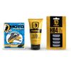 Moto Men's Head Shaving Starter Kit with 5oz HeadSlick Shaving Cream, Shaving Razor, Blade Refills
