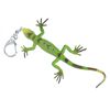 Miniblings Gecko Gekko Lizard Key Ring Chain Salamander Green Stripes
