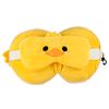 Puckator CUSH225 Relaxeazzz Duck Round Plush Travel Pillow & Eye Mask