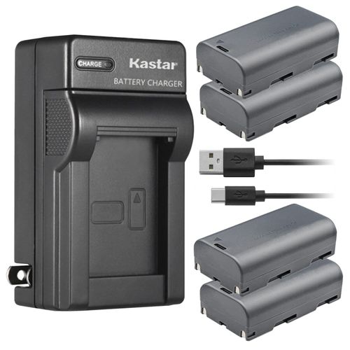 Kastar 4-Pack Battery and AC Wall Charger Replacement for WAABENN 4x360° 4D Green Cross Line Horizontal/Vertical Laser Line, Firecore 3 X 360 Green Laser Level, Laser Level Self Leveling 16 Lines