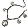 Handmade Pentagram Occult charm necklace - antique silver