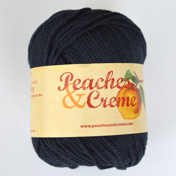 Peaches & Creme (Cream) Cotton Yarn Black 2.5 oz. 11040