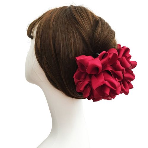 4 Pcs Large Silk Flower Bow Hair Claw Jaw Clips For Women Hair clamps