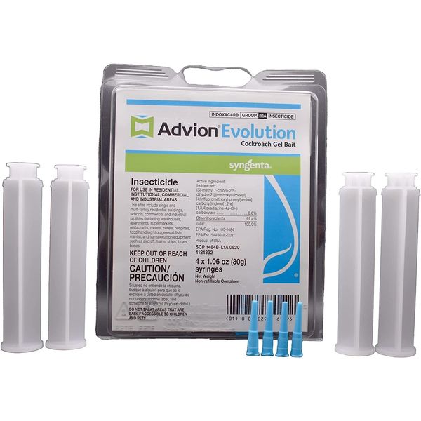 Evolution Cockroach Gel 4x 30g Tubes, 4 Tips, 4 Plungers by Syngenta
