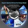 USB3.0 Blu Ray Drive External, 3D Blu ray Player for Laptop PC, CD/DVD Burner